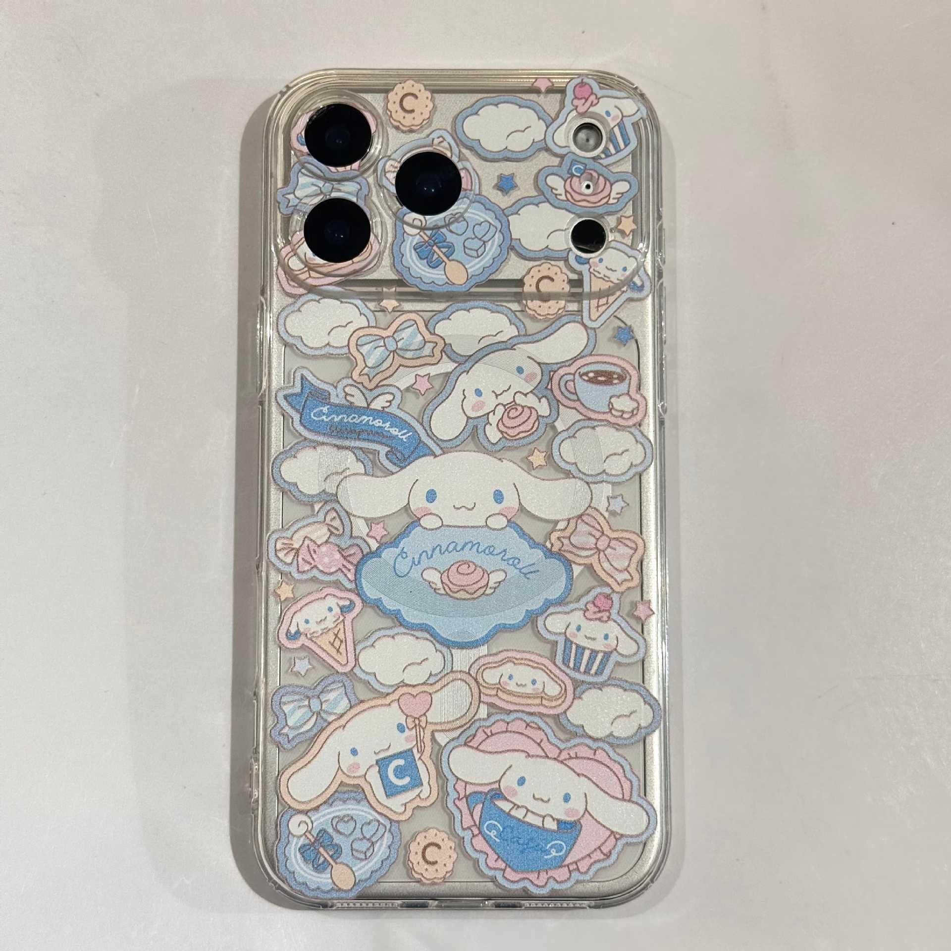 

Cinnamoroll Cute Cartoon Magnetic Protective Case for Apple iPhone 12/13/14/16/17 Pro Max iPhone 16 Pro