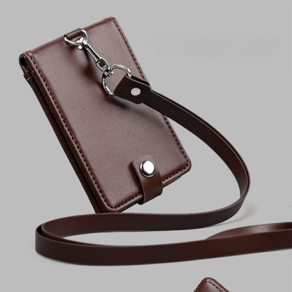 Protective Employee Pass Work Card Case Buckle Flip Chest Card Bag ID Tag Badge Holder  Student