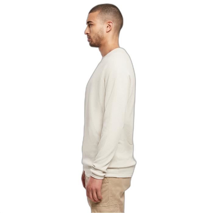 Pull à manches longues - Urban Classics - Gris clair - 100% coton - Col ras du cou - Manches raglan