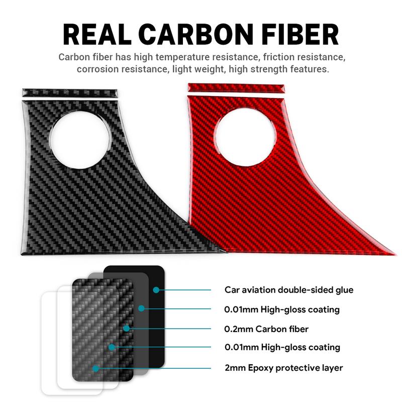 Real Soft Carbon Fiber For Toyota Camry 2018      2024 LHD RHD Car ignition Start Button Frame Interior Trim