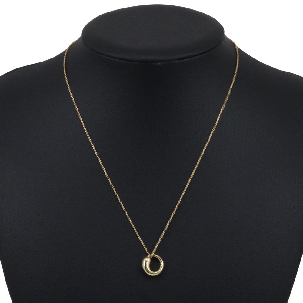 Eternal circle Necklace Elsa Peretti K18 yellow gold 4.7g Women Used