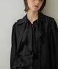 WIOE Mien Ruffle Tie Blouse_Black