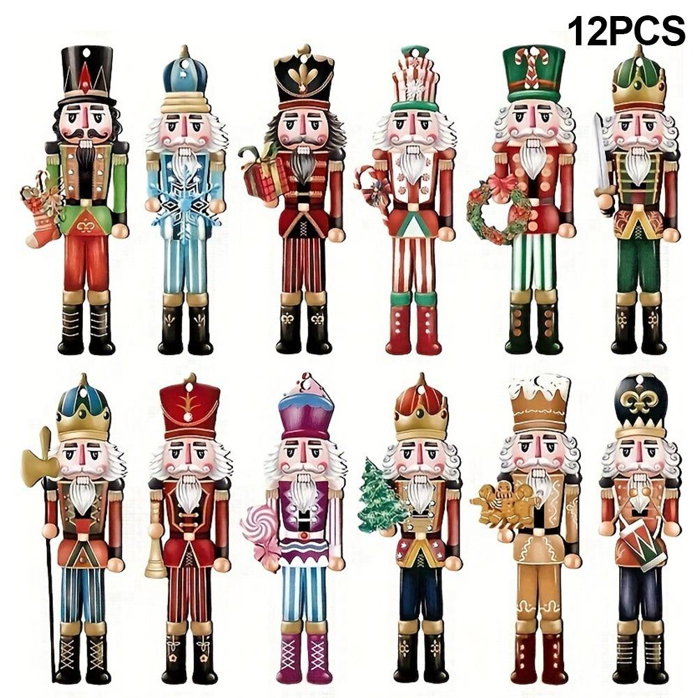

Christmas Nutcracker Soldier Wooden Pendant Xmas Tree Hanging Ornament Xmas Tree Hanging Drop Navidad Decoration for Home