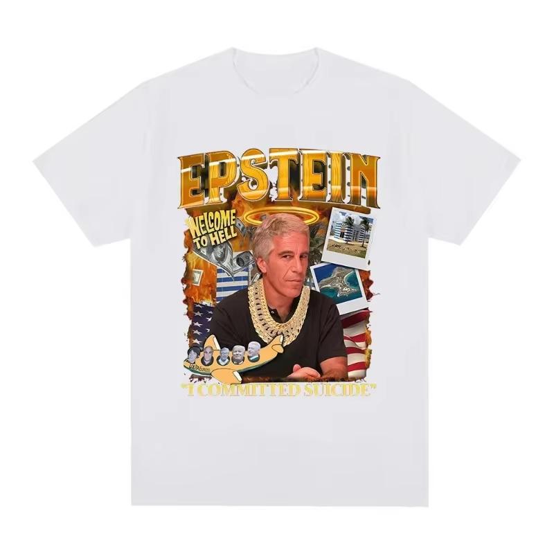 Funny Jeffrey Epstein Graphic T Shirt Men Women oversize Fashion Vintage Short Sleeve T-shirt Cotton Casual Summer T-shirts Tops