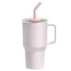 Blackube Ceramic Tumbler Straw Kettle Handle 800ml Coffee Vacuum Quencher Insulation Cold Insulated Wide Mouth Large Capacity Direct Drinking Home