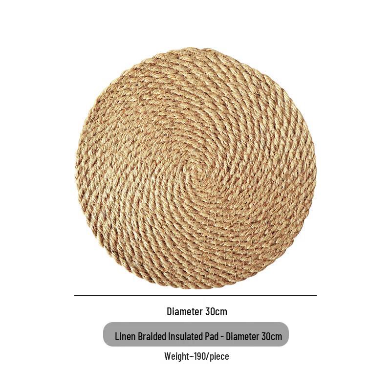 Abay 30CM Linen Woven Placemat & Coaster Set (3-Pack)