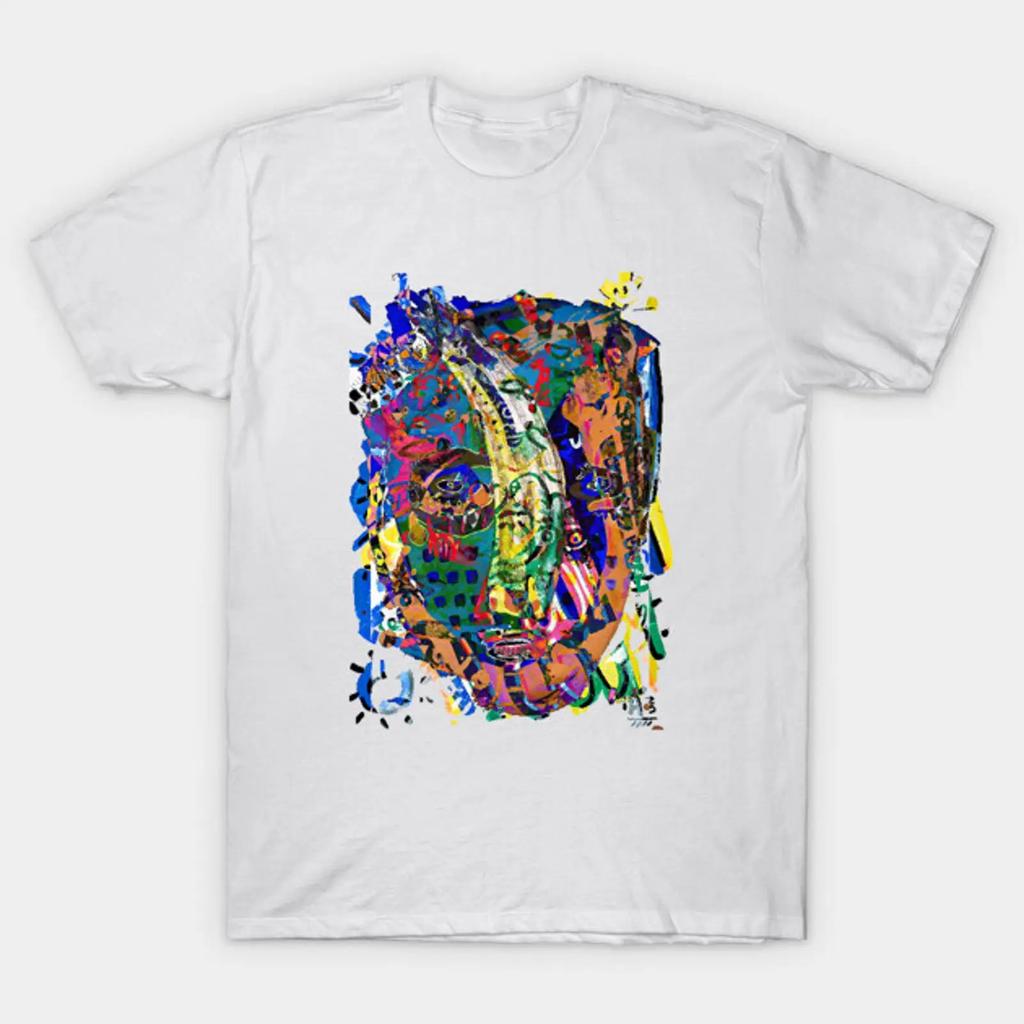 Colorful Face T Shirt Vintage Casual Breathable Comfortable Fashion Graphic Designer Clothes Top For Everyday Wear