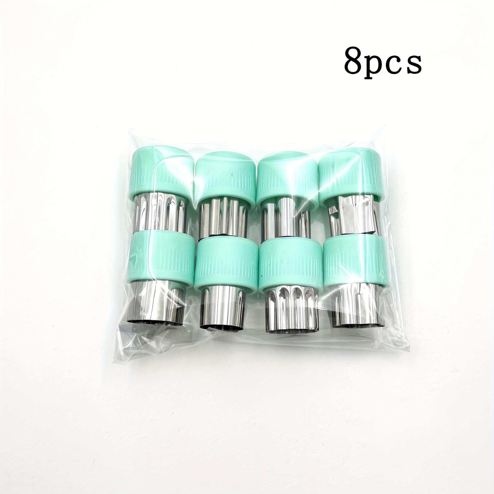 

8-Pack Fruit Print Butterfly Shaped Pasta Molds, Small Dumpling Cutters, Cookie Press Molds, Kitchen Gadget Set, Stainless Steel, Food Contact Safe зелёный