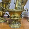 Classical Retro Iron High Footed Cup Flower Set Retro Vintage Metal Home Decoration Flowerpot European Wedding Vase Ornaments
