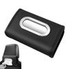 Tissue Box Cover Armrest Car Tissue Dispenser with Adjustable Elastic Band PU Leather Napkin Holder Center Console Tissue Organi