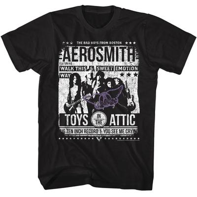 Aerosmith Aero Poster Schwarzes T-Shirt
