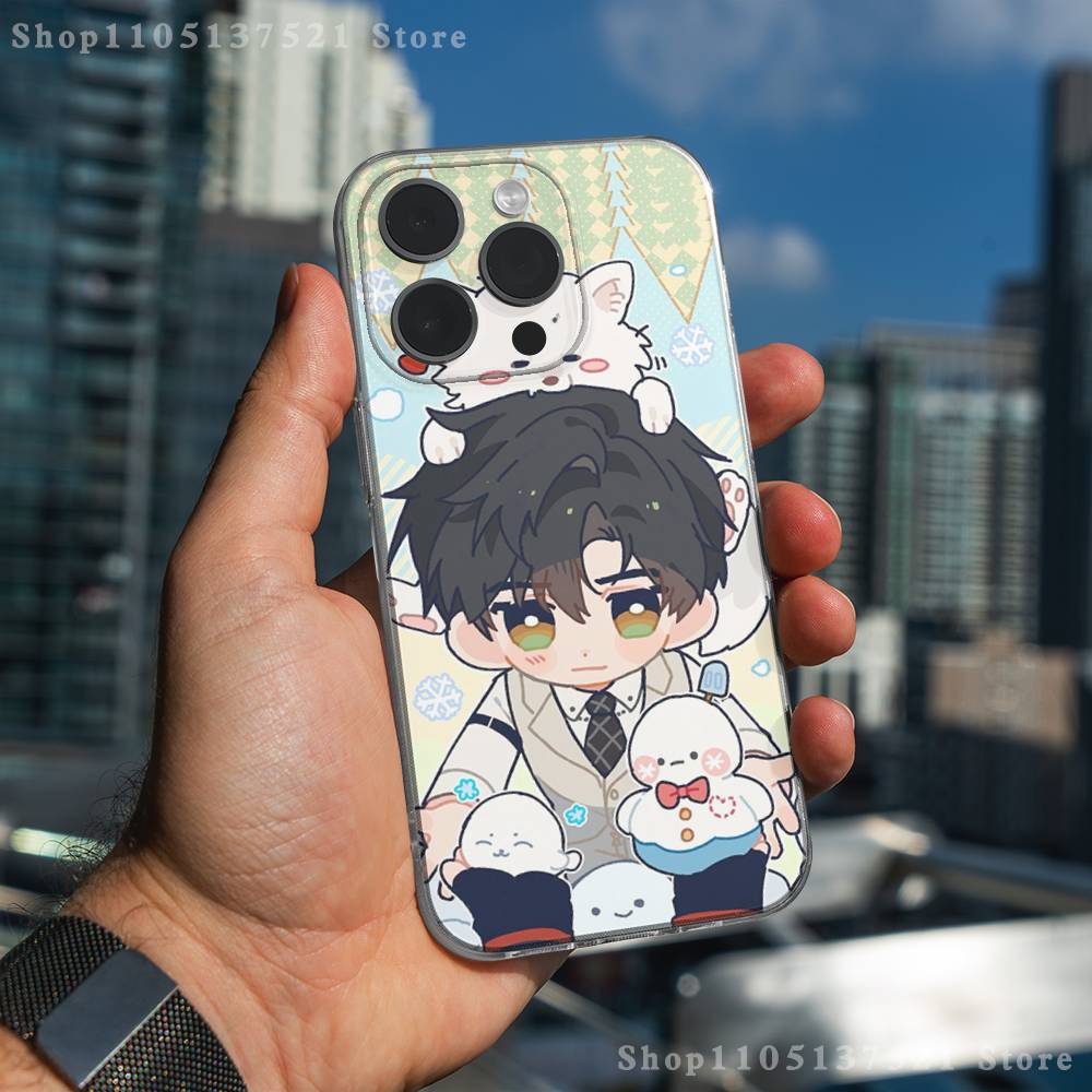 Urocze Etui na Telefon L-Love i D-Deepspace iPhone17 16 15 14 13 12 11 Pro Max Plus Mini Przezroczyste Pełne Tylne Pokrowce Silikonowe Miękka Powłoka