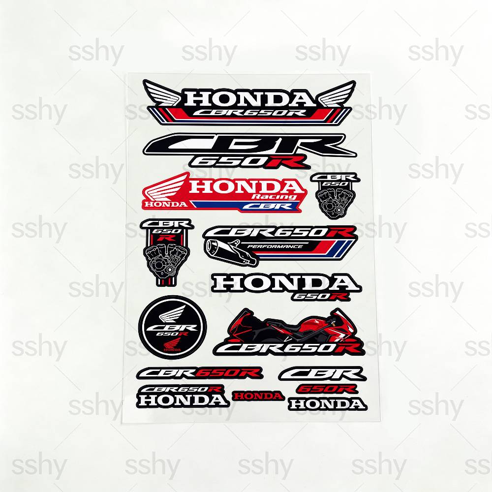 FOR HONDA CBR650R Reflective Motorcycle Stickers Waterproof Vinyl Decals for Motorbike Helmet Fuel Tank Bike 20x30cm