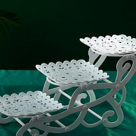 

Трехъярусная подставка для десертов: Многоярусная кондитерская, поднос для конфет и фруктов для гостиной