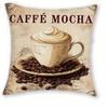 Caffe-Infused Decorative Pillow Covers: Latte, Mocha, Espresso & More Sofa Cushion Cover Home Room Decoration 2D Flat Printing