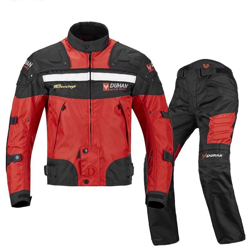 Motorcycle Riding Jacket Pants Set Windproof Waterproof Breathable Protective Gear Off-Road Street Racing All Season