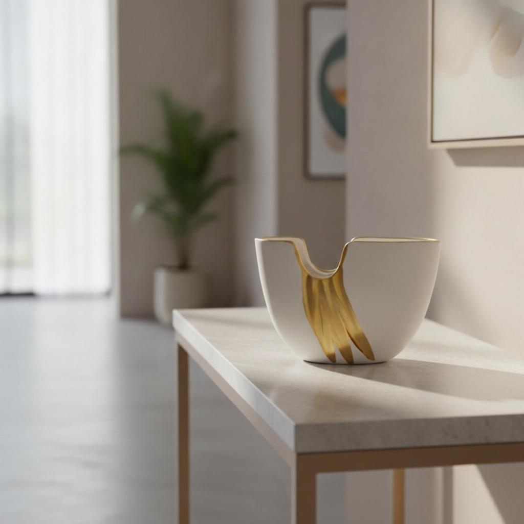 Modern Flower Vase Matte Finish Decorative Minimalist for Console
