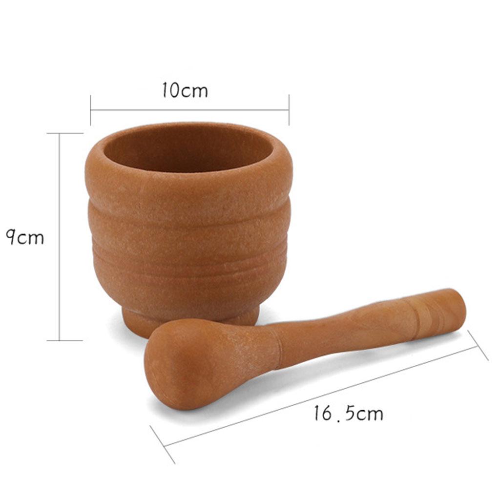 Mortar Pestle Medicine Masher Natural Tool Scratch Pastes Holder Grinding