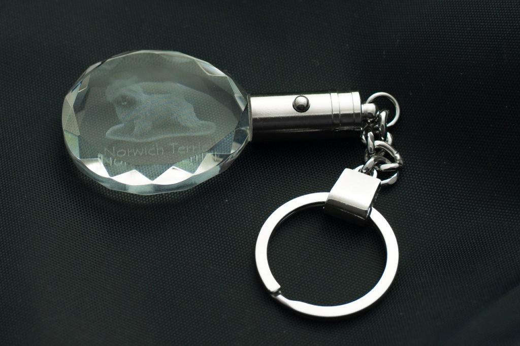 Norwich Terrier - Pendant with a Photo of a Dog, Crystal Key Ring In a Gift Box, a Unique Gift by Art-Dog