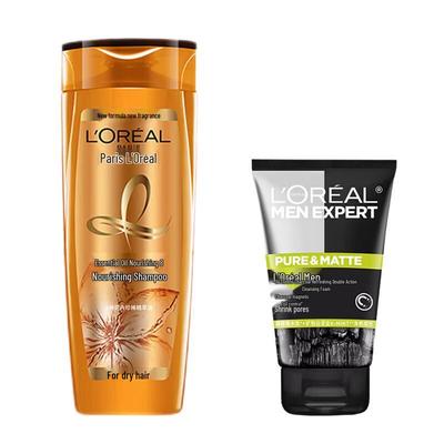L'Oreal Men's Carbon Fresh Cleanser & Essential Oil Shampoo Set