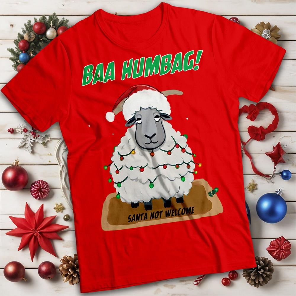 Funny Unisexs And Unisexs Sheep Christmas TShirt Tee Mc S