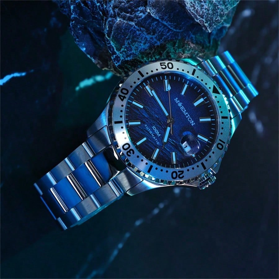 Moemton Men's Automatic Diver Watch Steel 100m M130.BSSA01