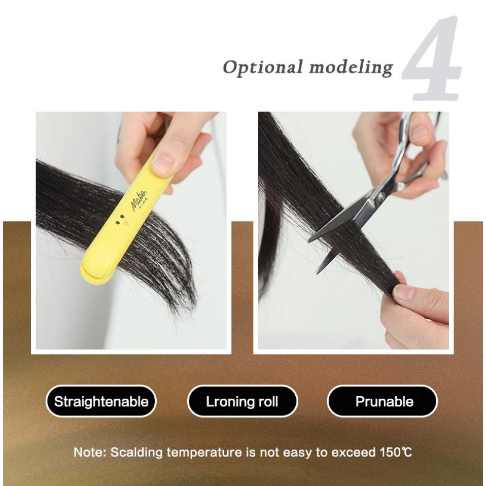 Women's Simulation Wig 68cm Hair Golden Brown Long Straight Wig Full Headgear Rose Hair Net Headdress Beauty Decoration Wig