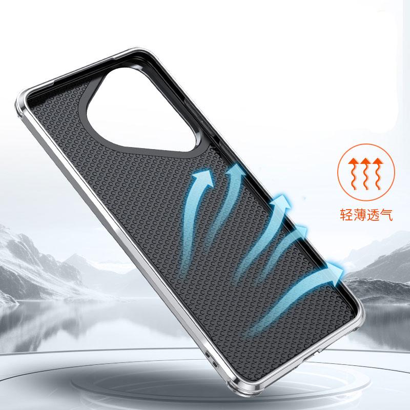 Plating Leather Metal Lens Holder Case for Huawei Pura 70 Pro Plus Corner Shockproof Bumper Protective Cover for Pura 80 Ultra