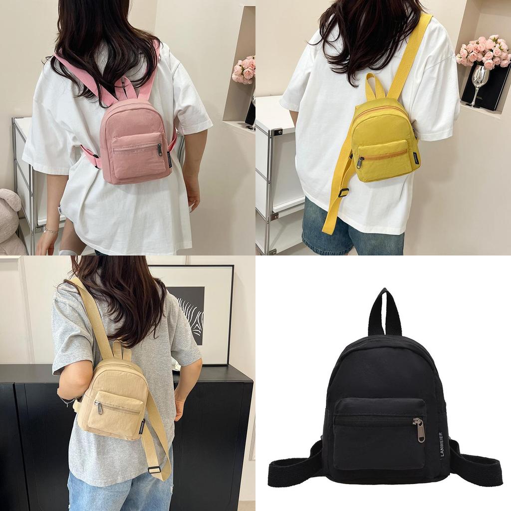 Minimalist Women Casual Small Backpack With Fabric For Daily Use