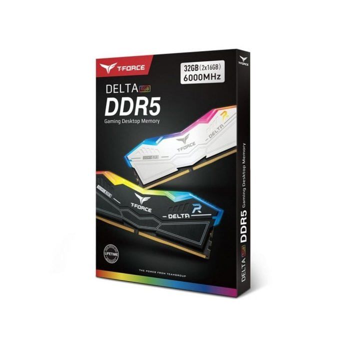 Team Group T-Force Delta RGB DDR5 6000MHz 32GB 2x16GB CL30 Dual AMD EXPO E Intel XMP Negro