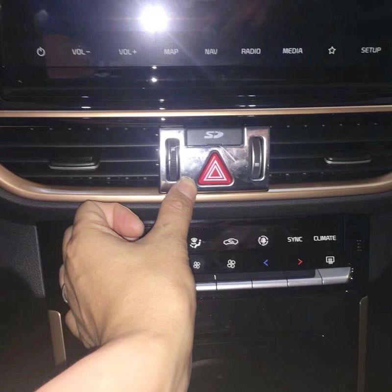Warning Vigilant Caution Button Emergency Flasher Interior Trim Cover for Kia Cerato K3 4 Forte 3 Car Accessories 1 Pcs