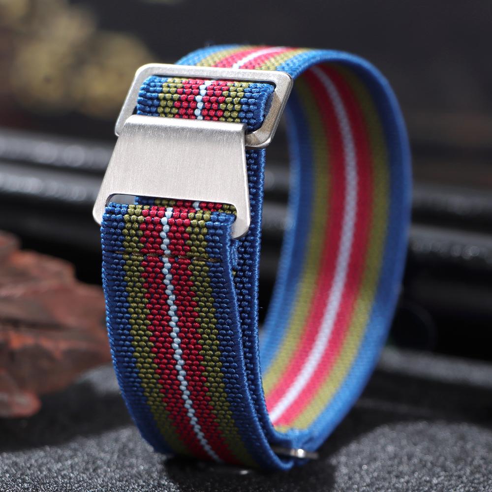 18mm 20mm 22mm Nylon Watchband for Seiko Army Military Woven Elastic Straps for French Troops Parachute Bag Men Women Sport Band