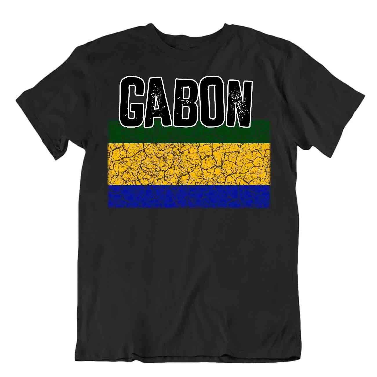 Flag T-Shirt Gabon Fashion Country Souvenir Gift Tee Pride logo 2XL