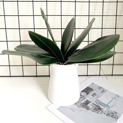 Yousheng Artificial Green Phalaenopsis Leaves Faux Orchid Leaves Stem Real Touch Green Plant for Flower Arrangement Garden Bonsai Decor