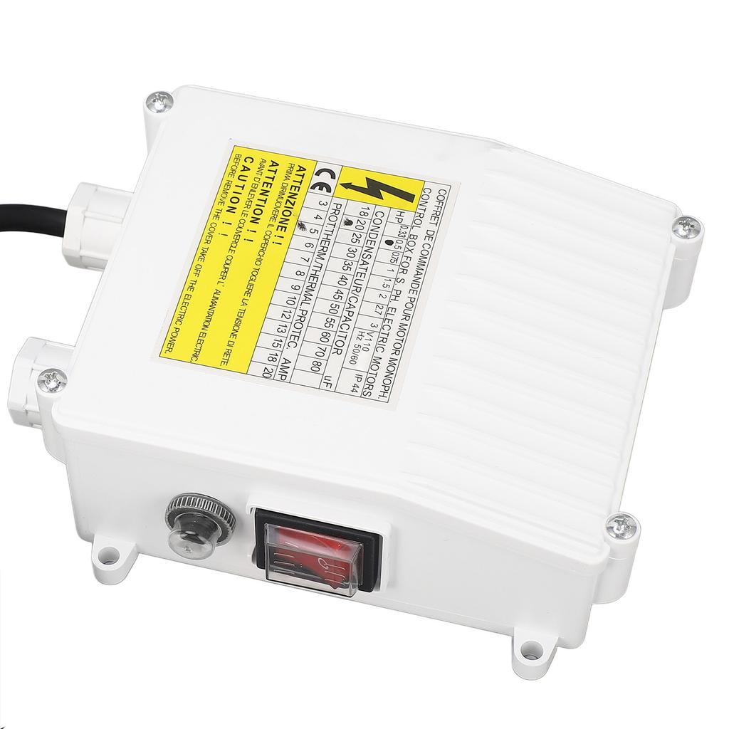 Cutie de Control Pompă de Puț 370W Pompă Submersibilă Controler Extern cu Comutator cu Protecție Termică pentru Uz Casnic Industrial