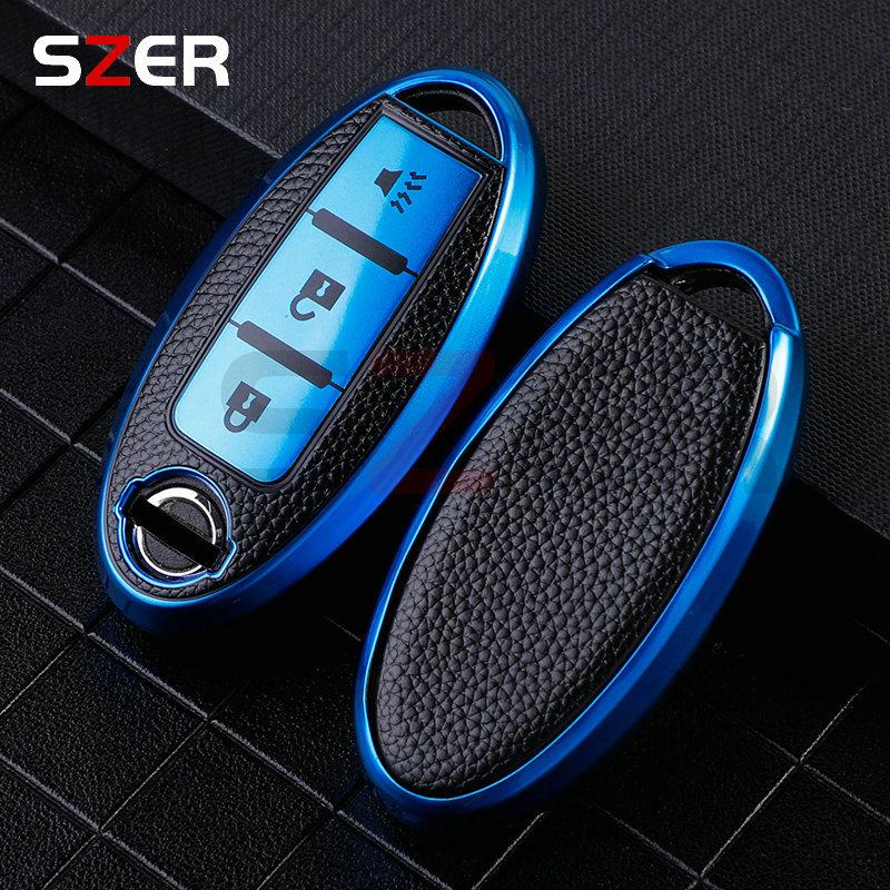 3 4 buttons Car Key Case Cover for Nissan Leaf Micra Qashqai J11 J10 X Trail T32 Versa Note Patrol Key Fob Cover Accessories