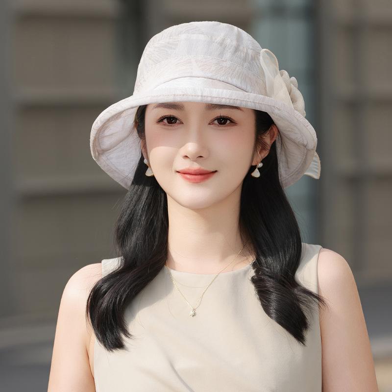 Sommar ny hatt dam solskydd solhatt solhatt böjd brätte bucket hat utomhusresa bassänghatt