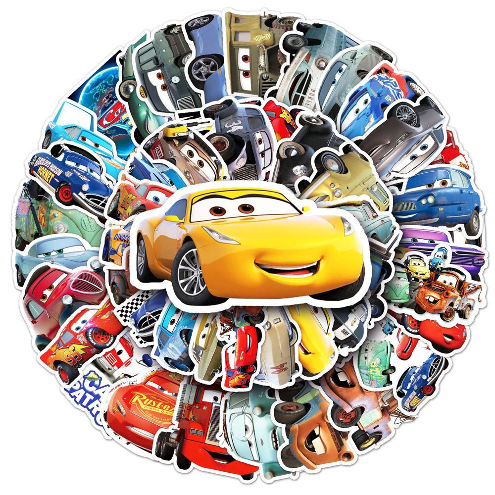 10/30/50pcs Funny Cartoon Cars Stickers Cute Lightning McQueen Anime Decals Luggage Notebook Phone Graffiti Sticker Pack