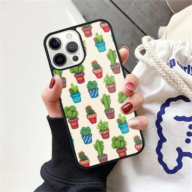 Cactus Plants Succulents Phone Case Cover For iPhone 17 Air 15 16 14 13 12 Pro Max 11 Pro Max Plus Coque Shell