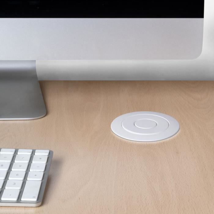 Multi-connecteur - emuca - vertikal - élevable - 3 prises schuko - 2 usb - blanc