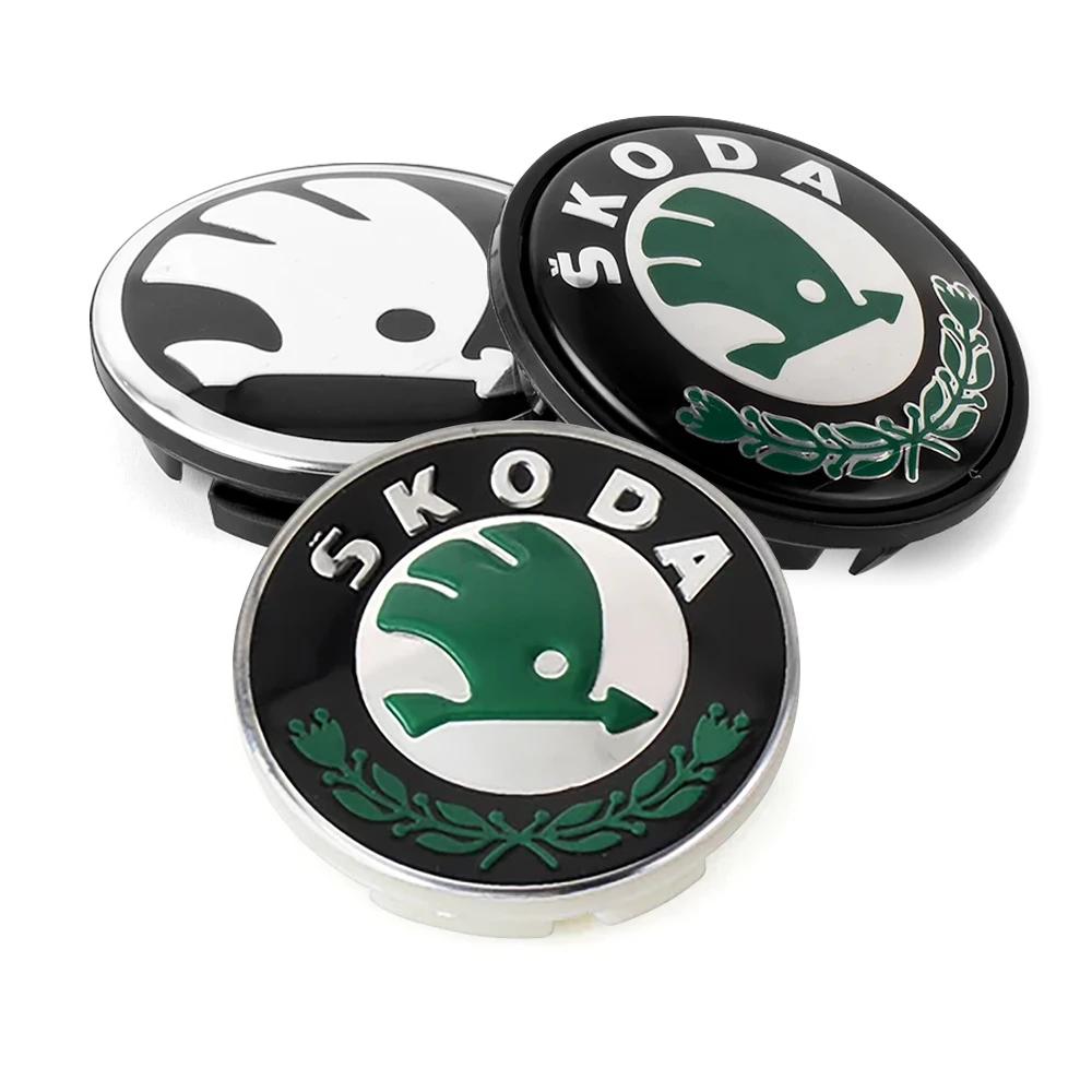 AGC1 4ks 56MM Znaky na auto Pokličky kol Samolepky Znaky na pokličky Pro Skoda Octavia MK2 MK3 3 A7 Fabia Karoq Kodiaq Superb Rapid