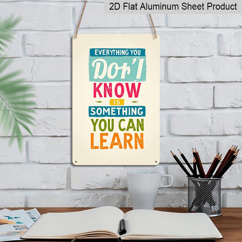 2D Flat, 1pc Funny & Uplifting Aluminum Wall Sign with Positive Affirmations - 7.87*11.8 Inch Modern Minimalist Funny Phrase Plaque Suitable for