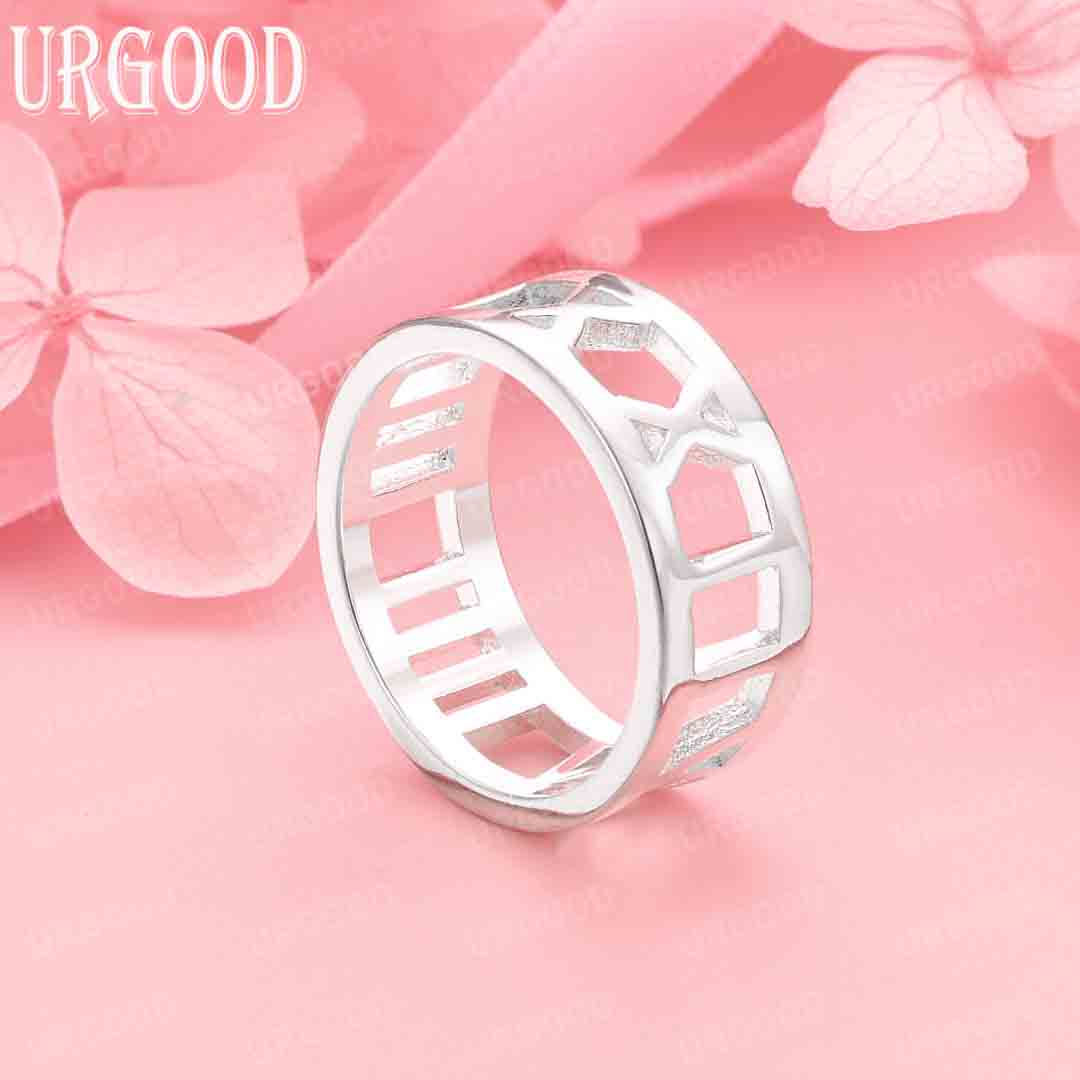 

925 Sterling Silver Fashion Jewelry Wedding Party Rings 5#