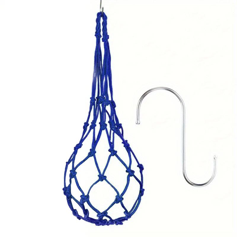 

Куриная овощная сетка-сумка, держатель для птиц, фруктов, кормушка для курицы, капусты, инструмент для кормления курицы, гуся, больших птиц, куриный домик синий