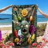 Plants VS Zombies Print Beach Towel, Versatile Lightweight Absorbent Beach Towel for Pool Surf Yoga Bathroom, Perfect Birthday Holiday Gift
