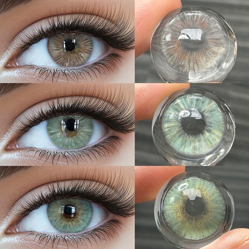Freshlady Peruvian Grey And Giant Green And Urban Green And Collection 14.0mm Colored Contact Lenses 1 Year Disposable for Daily Wear