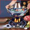 Cloisonné Enamel Copper Charcoal Hotpot
