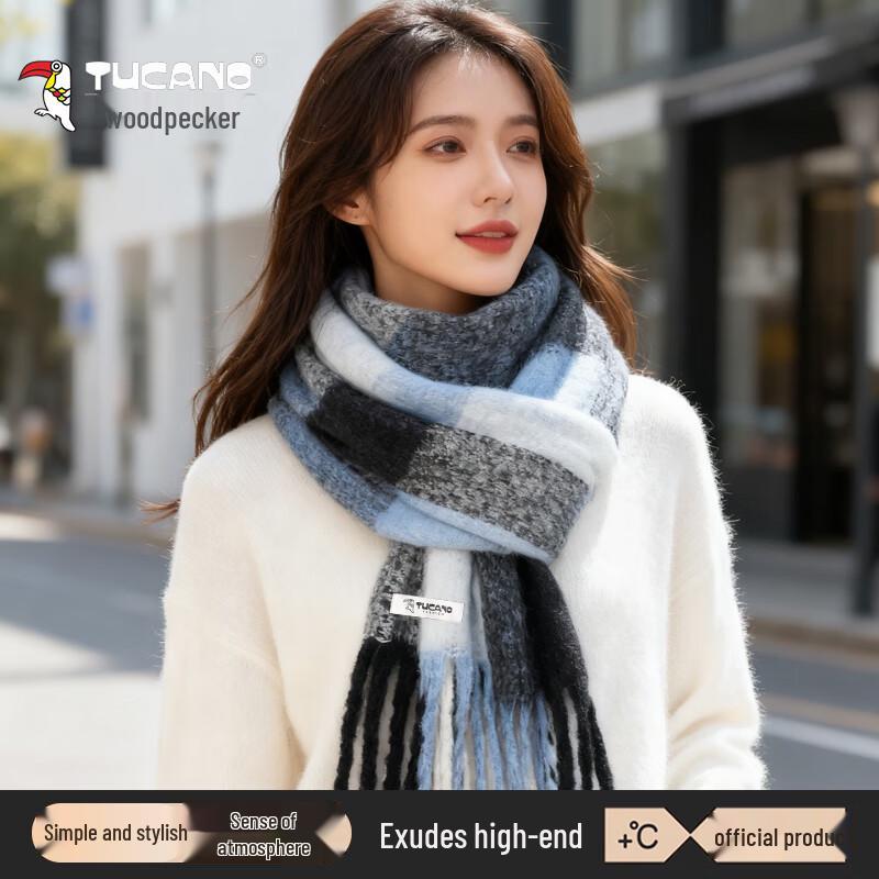 TUCANO Women's Sweet Patchwork Tassel Scarf