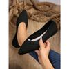 New 2025 Pointed Toe Flat Office Boat Solid Color Knitted Slip on Shoes Casual Ballet Flats Shoes Women Loafers Zapatos De Mujer