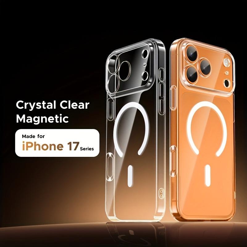 Transparente Magnetische Hülle für Für Iphone 17 Air 16 1 14 Plus 13 12 11 Pro Max Kabelloses Minimalistisches Design Ladeabdeckung